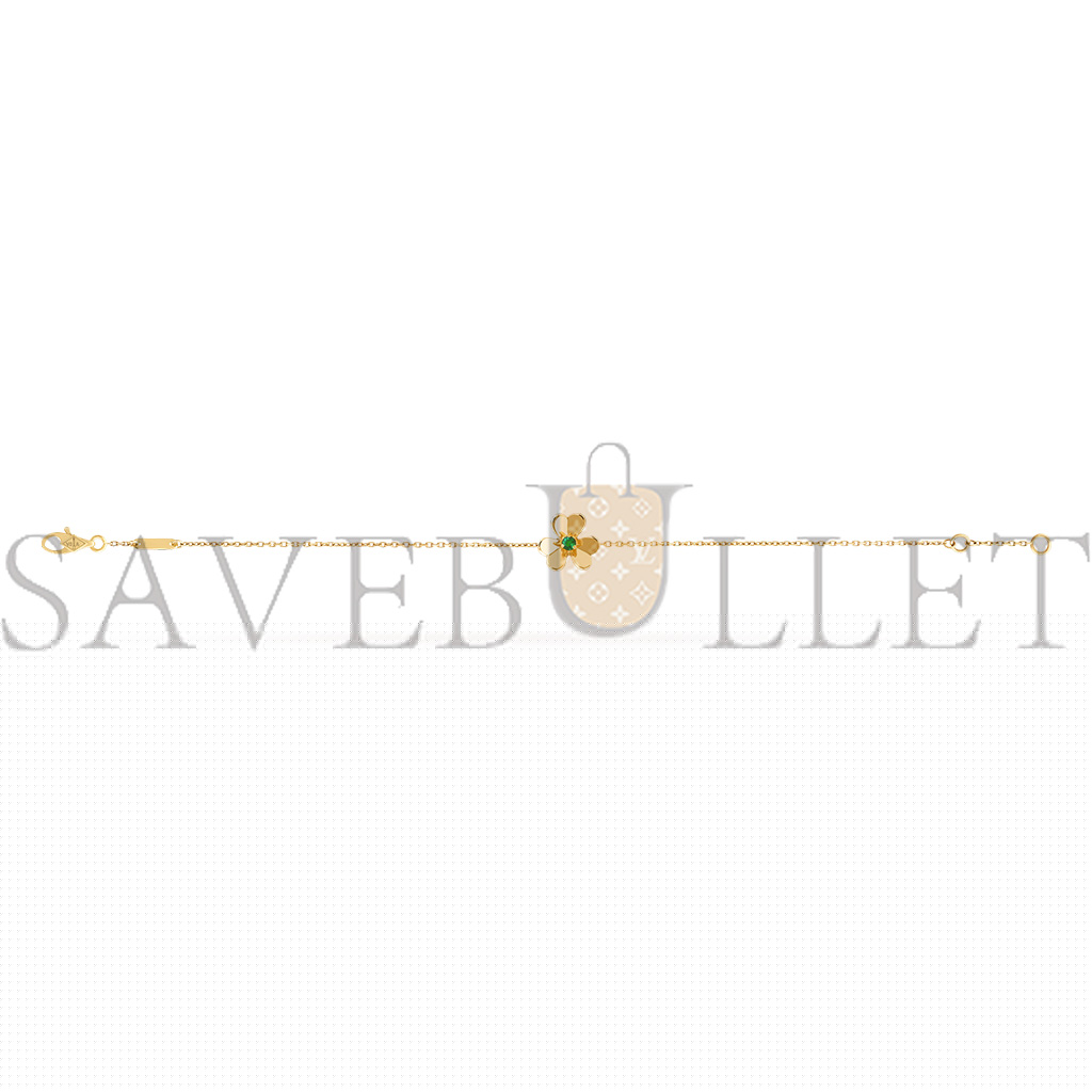 V*N CL*F arpels frivole bracelet, mini model - yellow gold, emerald  vcarp7sc00